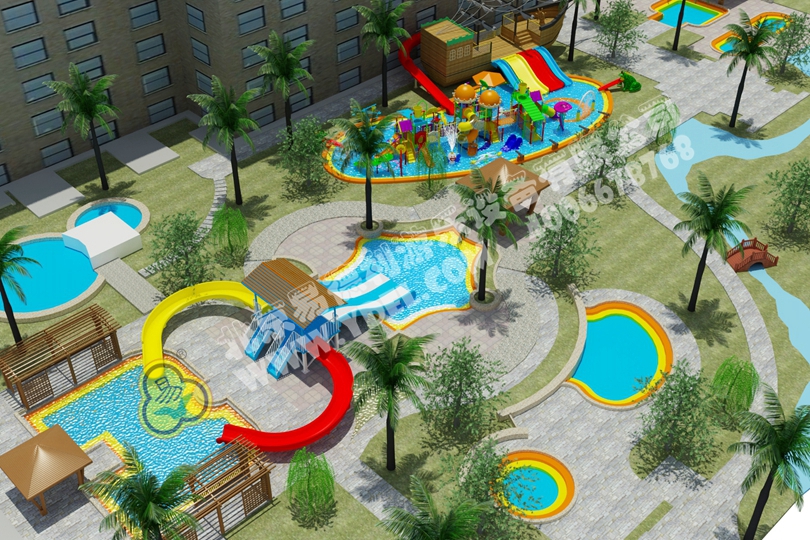 社區(qū)水上游樂(lè)園滑梯設(shè)備