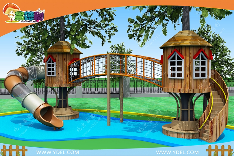 樹(shù)屋木制滑梯設(shè)備